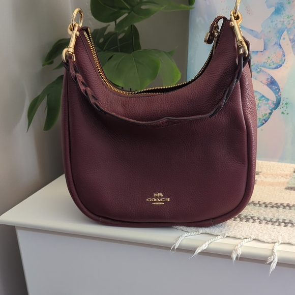 Coach Handbags - Coach Burgundy Leather Shoulder Bag NWOT